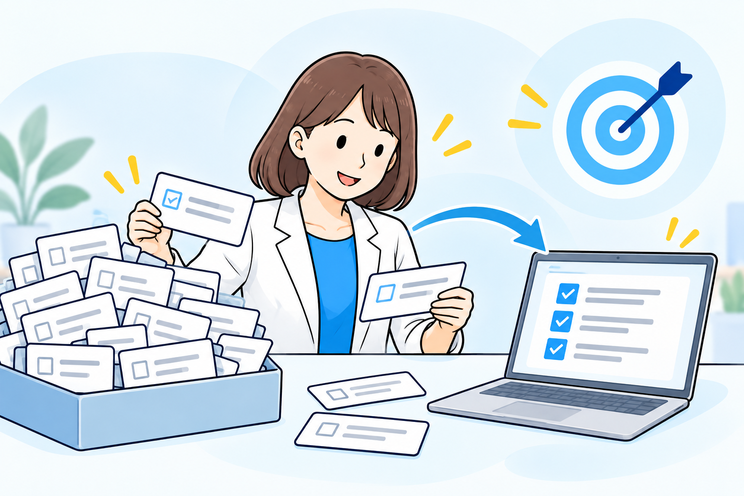 開催目的に必要な質問を絞り込む様子
