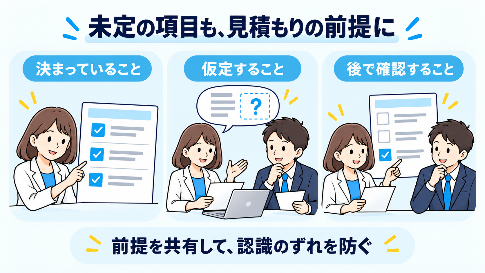 見積もりの前提整理の確認ポイント